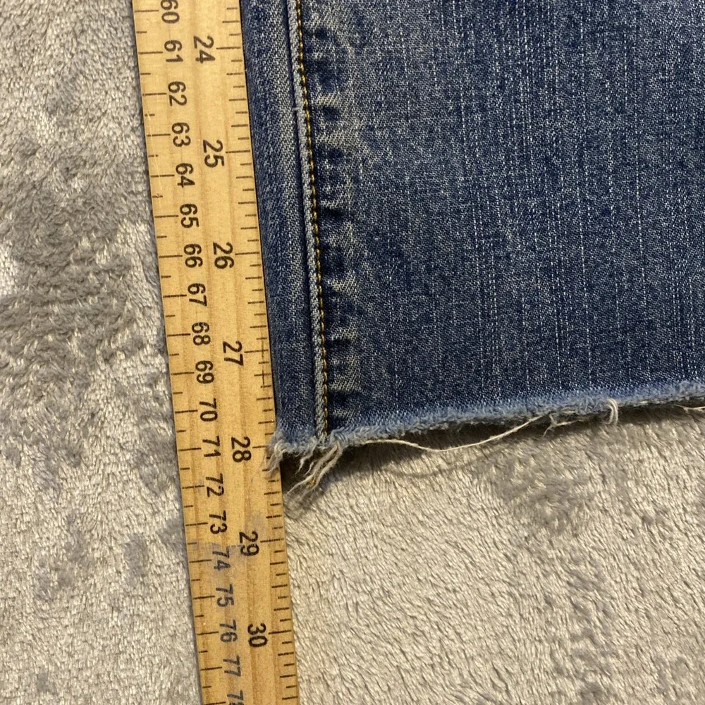 Calvin Klein Jeans Men 32x28 Blue Straight Loose Raw Hem Grunge Streetwear READ